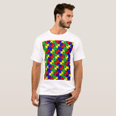 T-shirt Motif sans couture de puzzle (Devant entier)