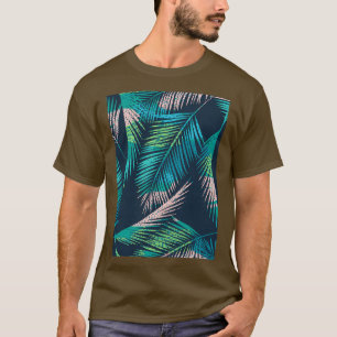 T-shirt Motif sans couture exotique avec plantes tropicaux