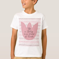 Motif simple de tulipe rose