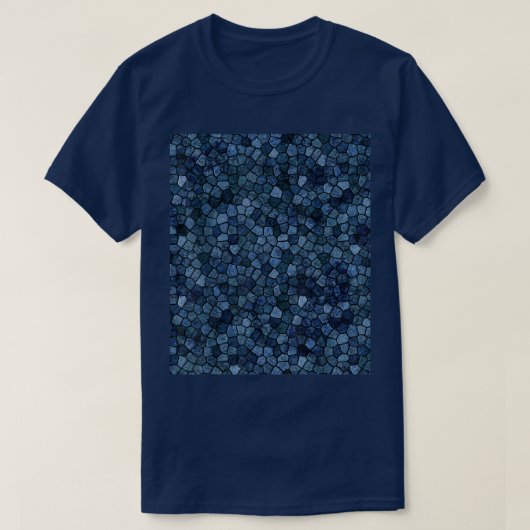 T-shirt Motif Squamous Scaly En Bleu De Minuit (Design devant)