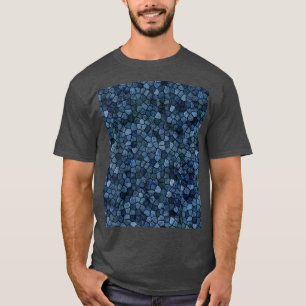 T-shirt Motif Squamous Scaly En Bleu De Minuit