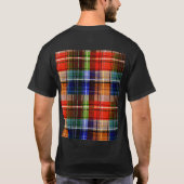 T-shirt Motif Tartan Plaid Flannel Multicolore (Dos)