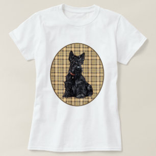 T-shirt Motif Tartan Terrier Écossais