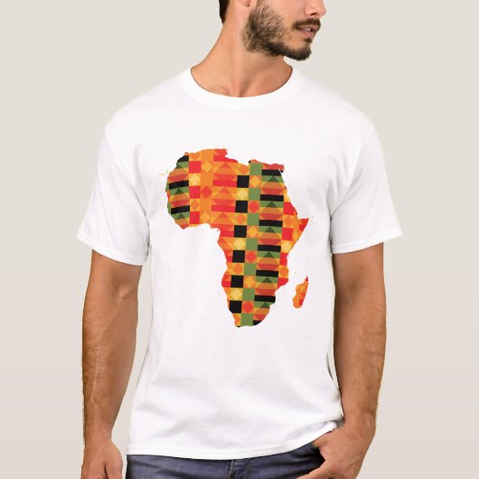 T-shirt Motif textile de style africain Kente (Devant)