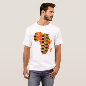 T-shirt Motif textile de style africain Kente (Devant entier)