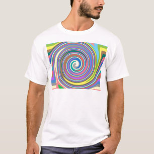 T-shirt Motif tourbillon arc-en-ciel coloré