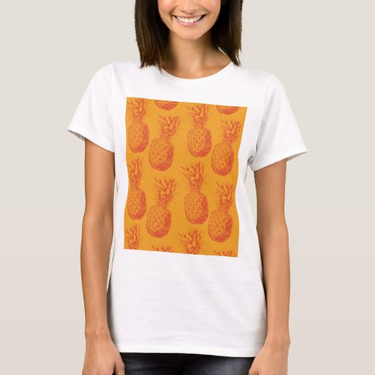 T-shirt Motif transparent avec ananas (Devant)