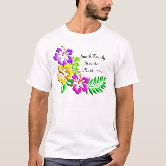 T-shirt Motif tropical de ketmie (Devant)