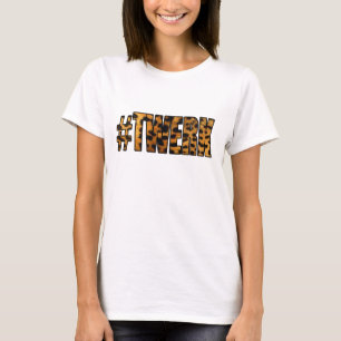 T-shirt Motif TWERK de léopard