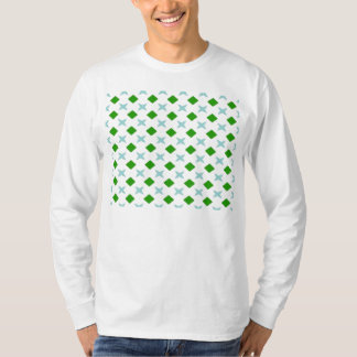 T-shirt motif vert de croix et de diamant
