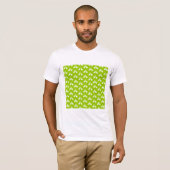 T-shirt Motif vert et blanc des oiseaux (Devant entier)