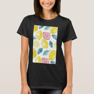 T-shirt Motif vintage Art Lemon Fruit Aquarelle 4
