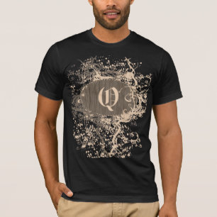 T-shirt Motif vintage avec la lettre Q de monogramme