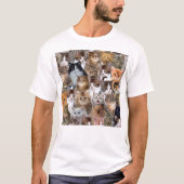 T-shirt Motif Visages de chat (Devant)