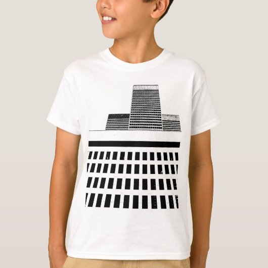 T-shirt Motif Windows haute vitesse Office en noir et blan (Devant)