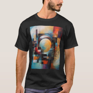 T-shirt Motifs géométriques minimalistes dans une huile Ab