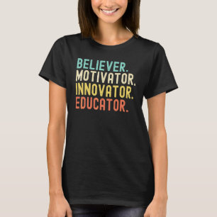 T-shirt Motivateur de croyant Innovateur Éducateur Théière