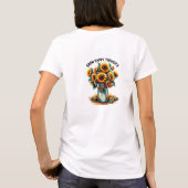 T-shirt Motivation citations se réjouissent pensées floral (Dos)