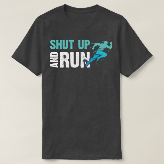 T-shirt Motivation Coureur Funny Ne Pleure Pas Courir (Design devant)