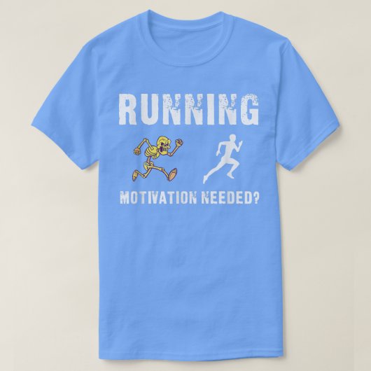 T-shirt Motivation course Squelette Chase drôle (Design devant)
