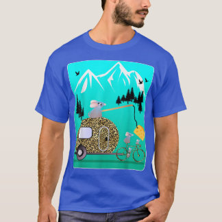 T-SHIRT MOTIVATION DE FROMAGE MICE CAMPER VÉLO TOUR MONTAG