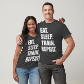 T-shirt Motivation de gym - Manger, Dormir, Train, Répéter (Unisexe)