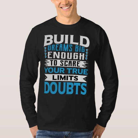 T-shirt Motivation de rêve Typographie moderne (Devant)