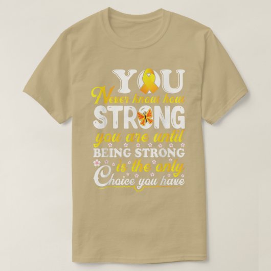 T-shirt Motivation de sensibilisation au cancer chez l'enf (Design devant)
