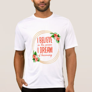 T-shirt Motivation des paroles pour le succès et la lutte