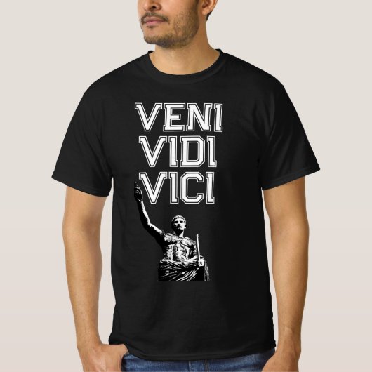T-shirt Motivation du succès Veni Vidi Vici Citation Mens (Devant)