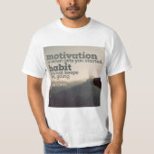 T-shirt Motivation et habitude par JIM Rohn (Devant)
