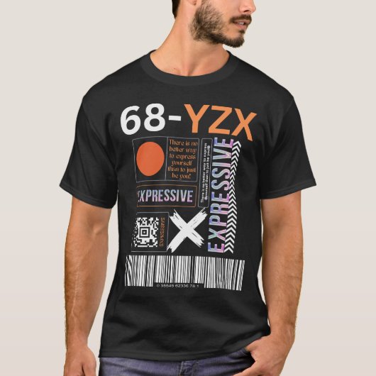 T-shirt Motivation expressive, x, lettres et chiffres (Devant)