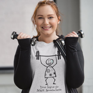 T-shirt Motivation Fitness pour les Débutants