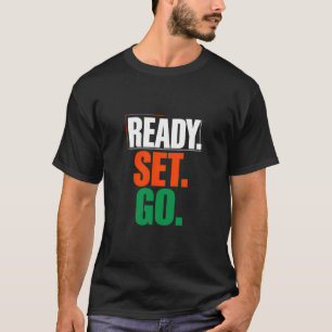 T-shirt Motivation Fitness Prêt à Partir, Vêtement de Gym