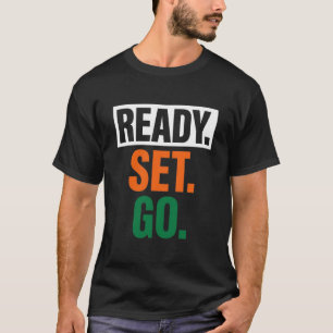 T-shirt Motivation Fitness Prêt à Partir, Vêtement de Gym