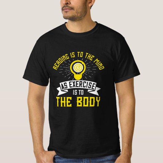 T-shirt Motivation - La Lecture Est À L'Esprit (Devant)