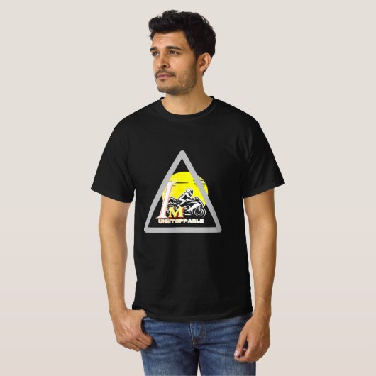 T-shirt Motivation Triangle de Rider 'I Am Unstopable' (Devant entier)