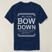 T-shirt Motivation Viking Never Bow Down dire (Design devant)