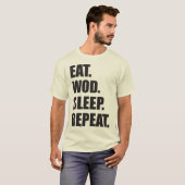 T-shirt Motivation WOD - Manger, WOD, Dormir, Répéter (Devant entier)