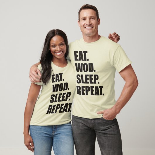 T-shirt Motivation WOD - Manger, WOD, Dormir, Répéter (Unisexe)