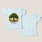 T-shirt Motivational Tree Roots Toddler (Design Recto & Verso)