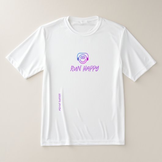 T-shirt Motive Runner Run Happy Moisture-Wicking Tee (Poser)