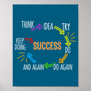 T-shirt Motiverende Spreuk Motivatie Succes Inspir Poster