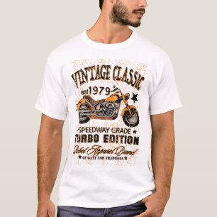 T-shirt Moto 1979 Vintage Classic Turbo Edition