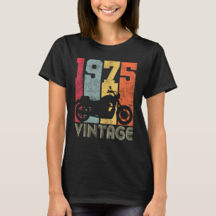 T-shirt Moto 48th Birthday Biker Vintage 1975