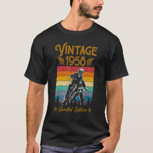 T-shirt Moto 64e anniversaire Hommes Vintage 1958 Biker Mo