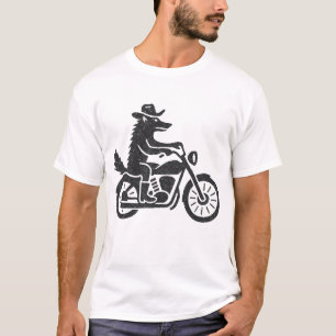 T-shirt Moto à cheval Wolf Cowboy