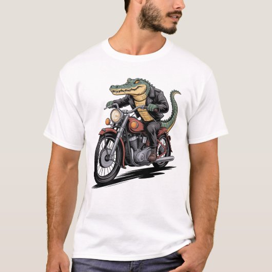 T-shirt Moto Alligator Riding (Devant)