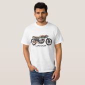 T-shirt Moto classique de coureur de café (Devant entier)