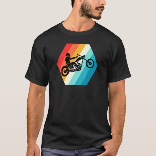 T-shirt Moto classique Hexagon rétro (Devant)